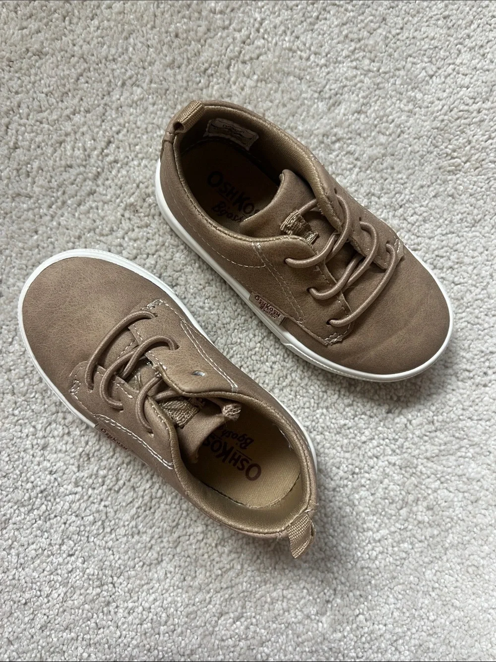 OshKosh B'gosh Kids' Brown Lace-Style Sneakers with White Sole